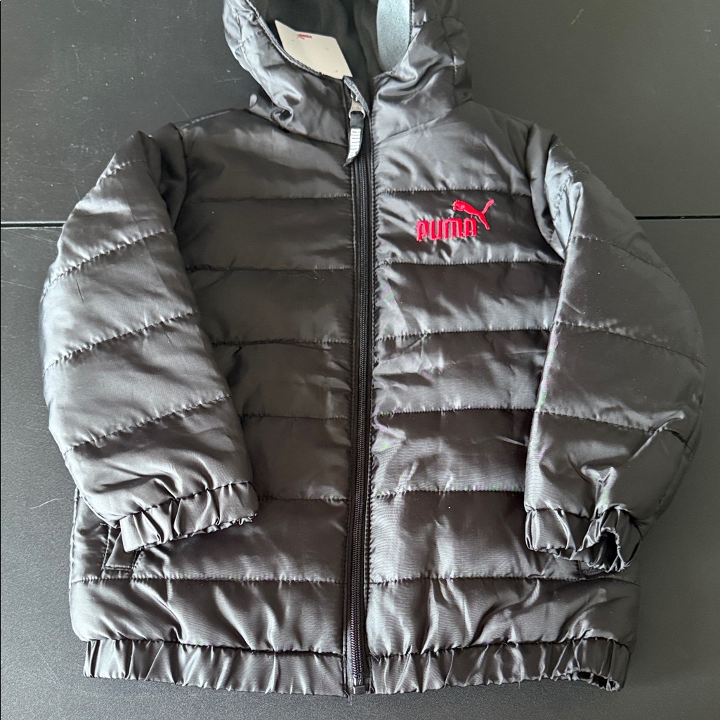 Puma Black Jacket With Red Logo